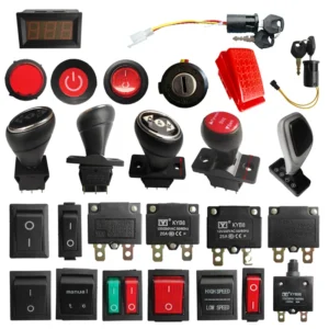 Interruptor de coche eléctrico para niños, juguete para niños, interruptor de motocicleta, fusible